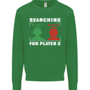 Player Two Wanted Funny Singles Day Gaming Kids Sweatshirt Jumper Irish Green