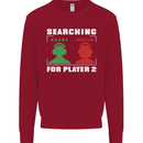 Player Two Wanted Funny Singles Day Gaming Kids Sweatshirt Jumper Red