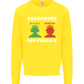 Player Two Wanted Funny Singles Day Gaming Kids Sweatshirt Jumper Yellow