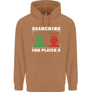 Player Two Wanted Funny Singles Day Gaming Mens 80% Cotton Hoodie Caramel Latte