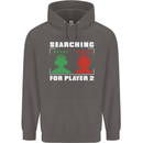 Player Two Wanted Funny Singles Day Gaming Mens 80% Cotton Hoodie Charcoal