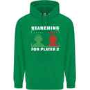 Player Two Wanted Funny Singles Day Gaming Mens 80% Cotton Hoodie Irish Green