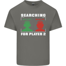 Player Two Wanted Funny Singles Day Gaming Mens Cotton T-Shirt Tee Top Charcoal