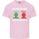 Player Two Wanted Funny Singles Day Gaming Mens Cotton T-Shirt Tee Top Light Pink