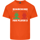 Player Two Wanted Funny Singles Day Gaming Mens Cotton T-Shirt Tee Top Orange