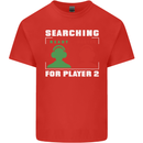Player Two Wanted Funny Singles Day Gaming Mens Cotton T-Shirt Tee Top Red