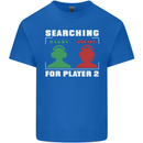Player Two Wanted Funny Singles Day Gaming Mens Cotton T-Shirt Tee Top Royal Blue