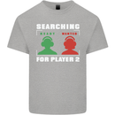 Player Two Wanted Funny Singles Day Gaming Mens Cotton T-Shirt Tee Top Sports Grey