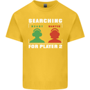 Player Two Wanted Funny Singles Day Gaming Mens Cotton T-Shirt Tee Top Yellow
