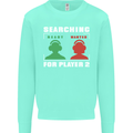 Player Two Wanted Funny Singles Day Gaming Mens Sweatshirt Jumper Peppermint