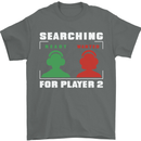 Player Two Wanted Funny Singles Day Gaming Mens T-Shirt 100% Cotton Charcoal