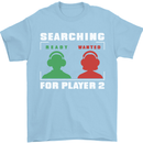 Player Two Wanted Funny Singles Day Gaming Mens T-Shirt 100% Cotton Light Blue