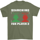 Player Two Wanted Funny Singles Day Gaming Mens T-Shirt 100% Cotton Military Green