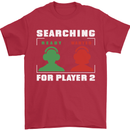 Player Two Wanted Funny Singles Day Gaming Mens T-Shirt 100% Cotton Red
