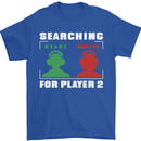 Player Two Wanted Funny Singles Day Gaming Mens T-Shirt 100% Cotton Royal Blue