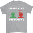Player Two Wanted Funny Singles Day Gaming Mens T-Shirt 100% Cotton Sports Grey