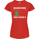 Player Two Wanted Funny Singles Day Gaming Womens Petite Cut T-Shirt Red