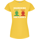 Player Two Wanted Funny Singles Day Gaming Womens Petite Cut T-Shirt Yellow