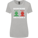 Player Two Wanted Funny Singles Day Gaming Womens Wider Cut T-Shirt Sports Grey