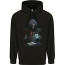 Playing Cards Grim Reaper Skull Mens 80% Cotton Hoodie Black