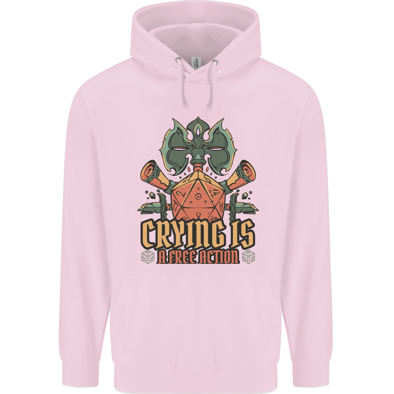 Playing Games RPG Role Crying Free Action Childrens Kids Hoodie Light Pink