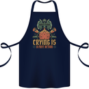 Playing Games RPG Role Crying Free Action Cotton Apron 100% Organic Navy Blue