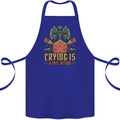Playing Games RPG Role Crying Free Action Cotton Apron 100% Organic Royal Blue