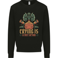 Playing Games RPG Role Crying Free Action Kids Sweatshirt Jumper Black