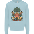Playing Games RPG Role Crying Free Action Kids Sweatshirt Jumper Light Blue