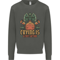 Playing Games RPG Role Crying Free Action Kids Sweatshirt Jumper Storm Grey