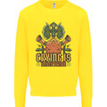 Playing Games RPG Role Crying Free Action Kids Sweatshirt Jumper Yellow