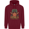 Playing Games RPG Role Crying Free Action Mens 80% Cotton Hoodie Maroon