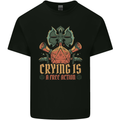 Playing Games RPG Role Crying Free Action Mens Cotton T-Shirt Tee Top Black