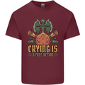 Playing Games RPG Role Crying Free Action Mens Cotton T-Shirt Tee Top Maroon