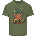 Playing Games RPG Role Crying Free Action Mens Cotton T-Shirt Tee Top Military Green