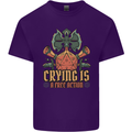 Playing Games RPG Role Crying Free Action Mens Cotton T-Shirt Tee Top Purple