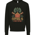 Playing Games RPG Role Crying Free Action Mens Sweatshirt Jumper Black
