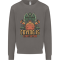 Playing Games RPG Role Crying Free Action Mens Sweatshirt Jumper Charcoal