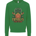 Playing Games RPG Role Crying Free Action Mens Sweatshirt Jumper Irish Green
