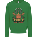 Playing Games RPG Role Crying Free Action Mens Sweatshirt Jumper Irish Green