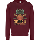 Playing Games RPG Role Crying Free Action Mens Sweatshirt Jumper Maroon