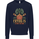 Playing Games RPG Role Crying Free Action Mens Sweatshirt Jumper Navy Blue