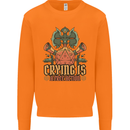 Playing Games RPG Role Crying Free Action Mens Sweatshirt Jumper Orange