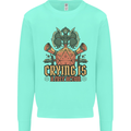 Playing Games RPG Role Crying Free Action Mens Sweatshirt Jumper Peppermint