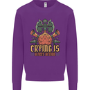 Playing Games RPG Role Crying Free Action Mens Sweatshirt Jumper Purple