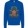 Playing Games RPG Role Crying Free Action Mens Sweatshirt Jumper Royal Blue