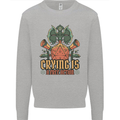 Playing Games RPG Role Crying Free Action Mens Sweatshirt Jumper Sports Grey