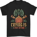 Playing Games RPG Role Crying Free Action Mens T-Shirt 100% Cotton Black