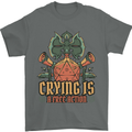 Playing Games RPG Role Crying Free Action Mens T-Shirt 100% Cotton Charcoal