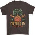 Playing Games RPG Role Crying Free Action Mens T-Shirt 100% Cotton Dark Chocolate